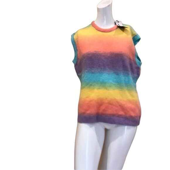 Boohoo Tye dye Knit Sweater Vest Sz.L NWT - Picture 1 of 4